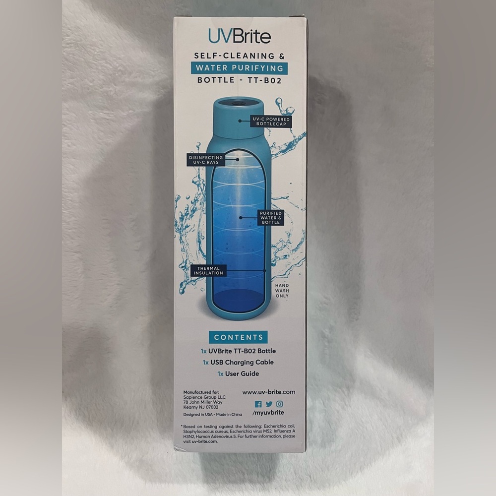 UVBrite UV Water Bottle - Picture 3 of 5
